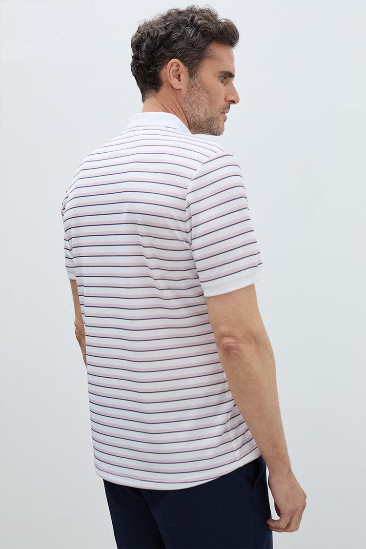 sepiia Polo manga corta hombre rayas rosa Solo hoy