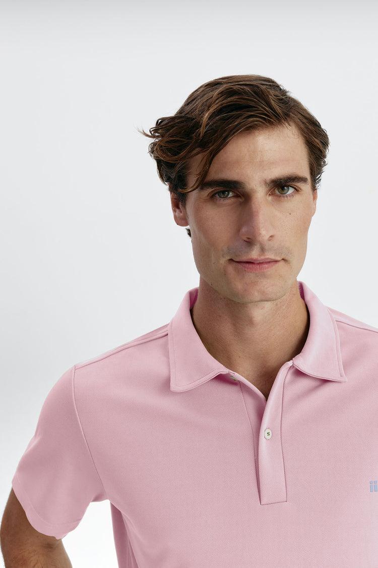 sepiia Polo manga corta hombre rosa Oferta especial de fábrica