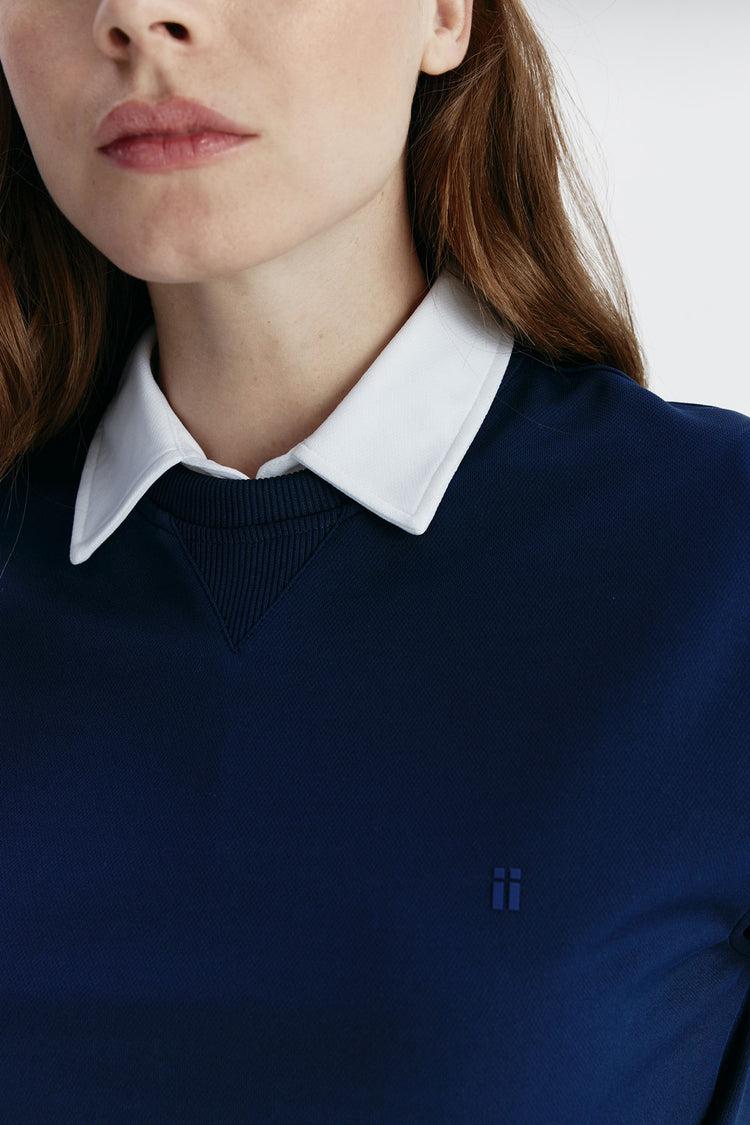 sepiia Sudadera Unisex Pique Azul Marino Ahorra y exporta
