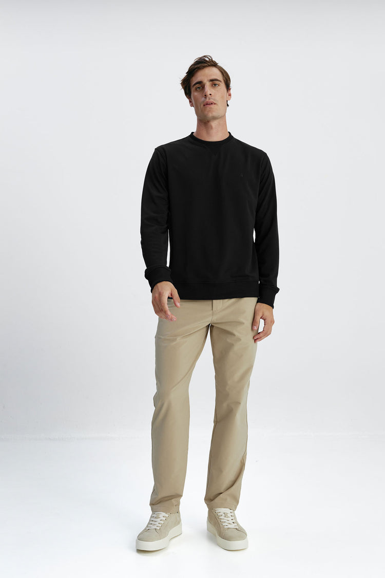 sepiia Sudadera Unisex Pique Negra Precios de Black Friday