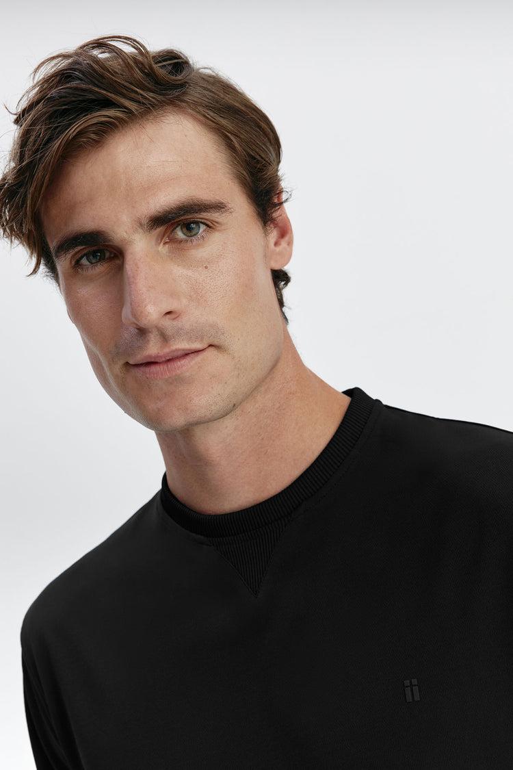 sepiia Sudadera Unisex Pique Negra Precios de Black Friday