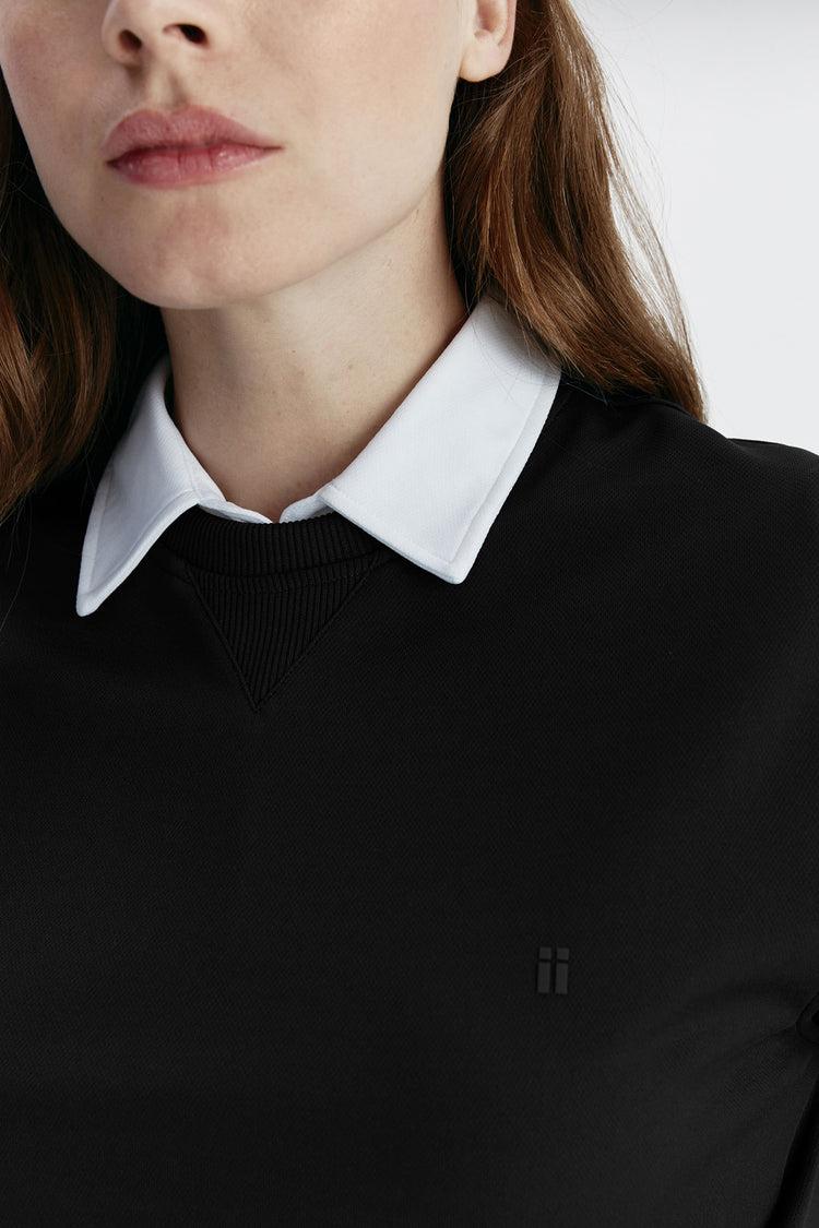 sepiia Sudadera Unisex Pique Negra Precios de Black Friday