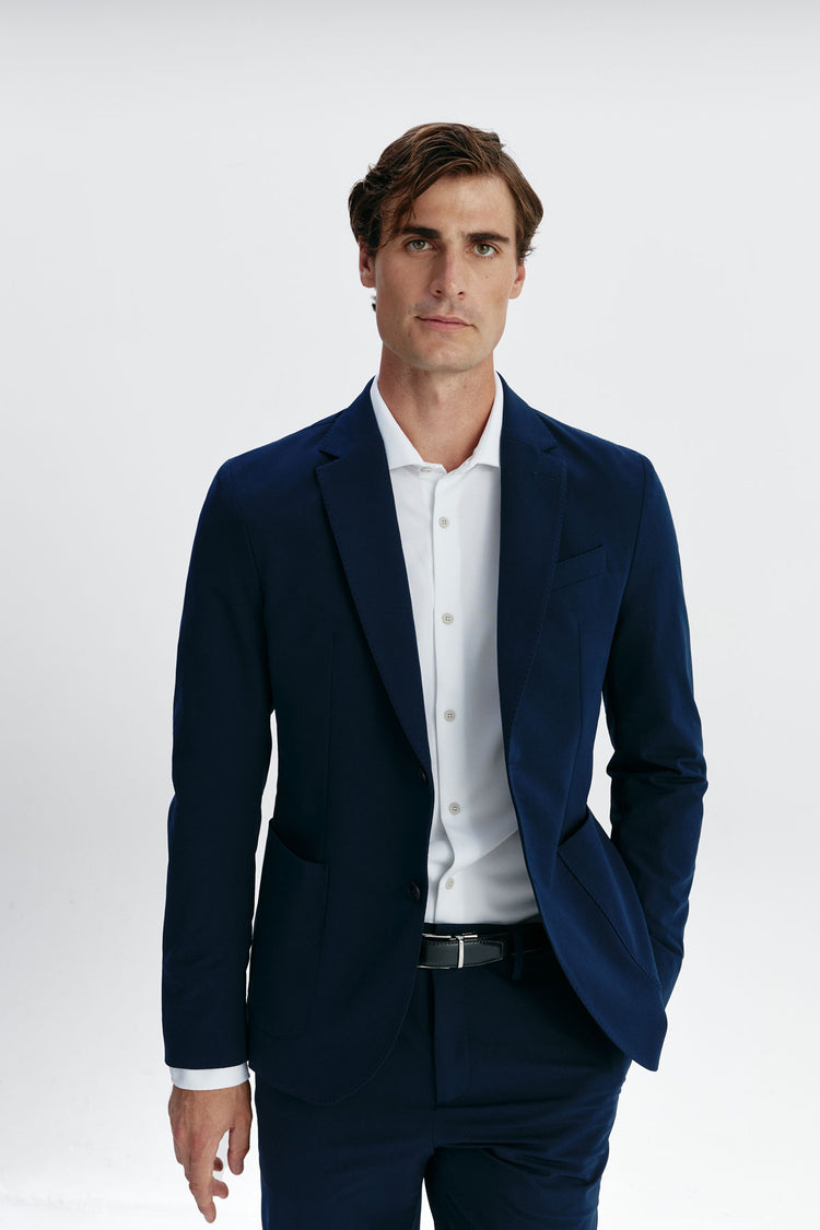 sepiia Americana Nova de hombre azul marino