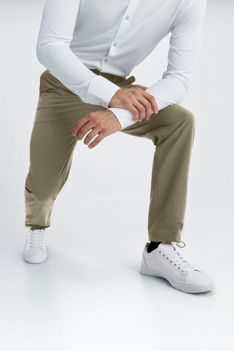 sepiia Pantalón de hombre Nova verde slim Ofertas especiales