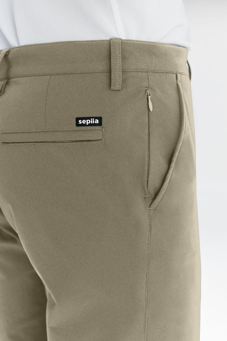 sepiia Pantalón de hombre Nova verde slim Ofertas especiales