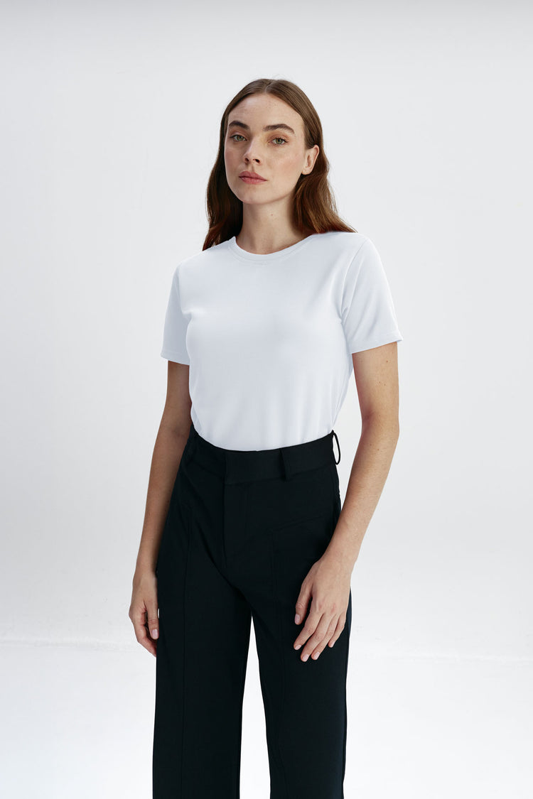 sepiia Camiseta mujer básica blanca