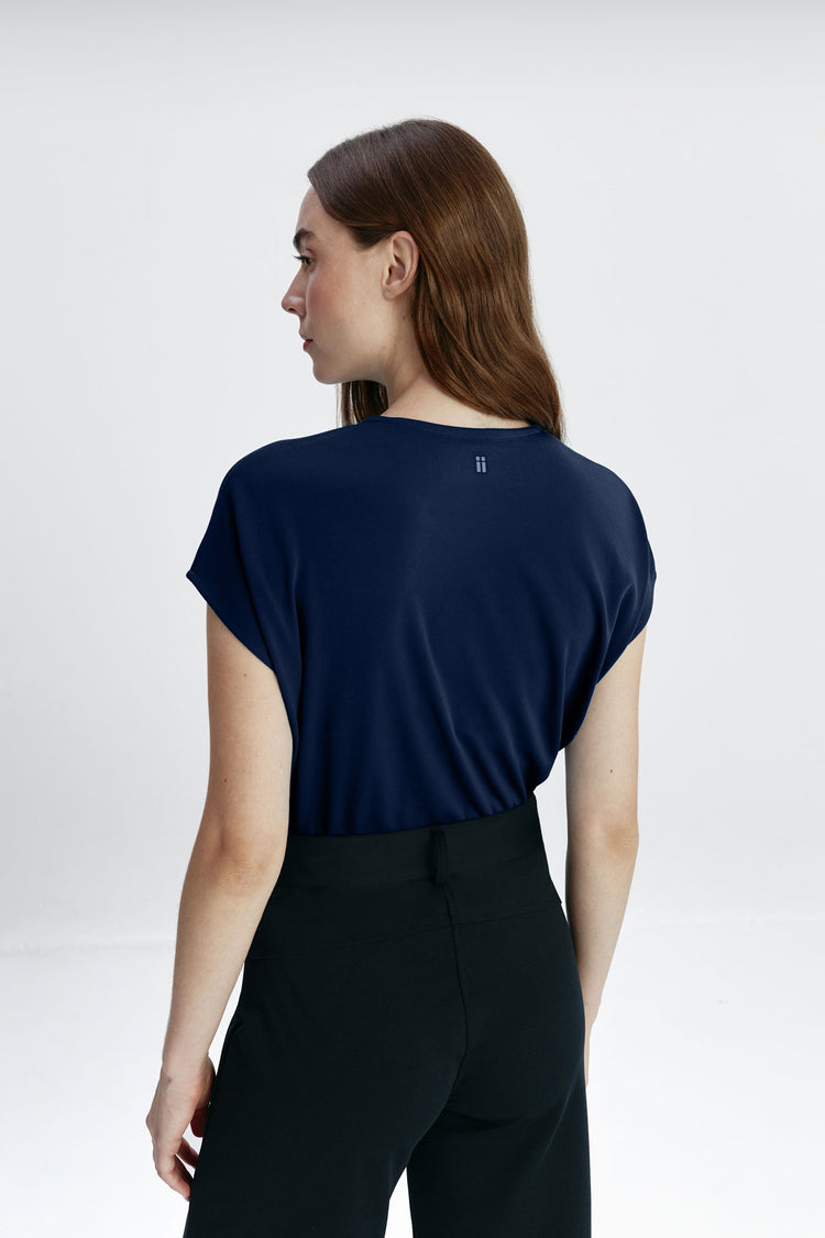 sepiia Camiseta mujer kimono mujer marino Rebajas baratas