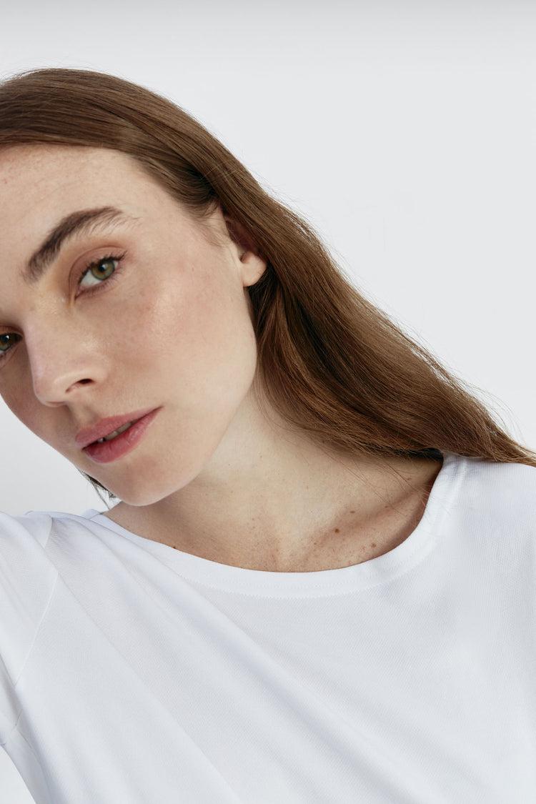 sepiia Camiseta mujer cuello barco blanco Los más vendidos