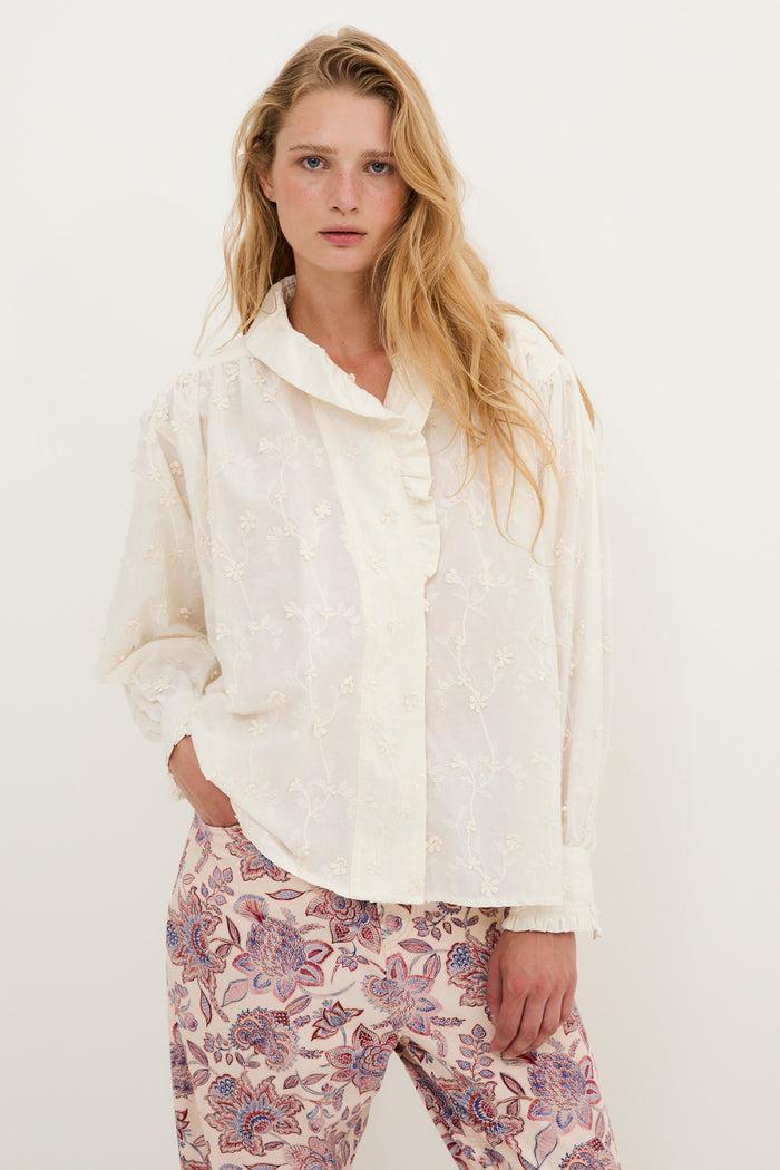 sophie and lucie BLUSA MARIBEL FLOR CRUDO