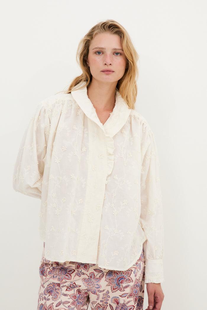 sophie and lucie BLUSA MARIBEL FLOR CRUDO Tienda