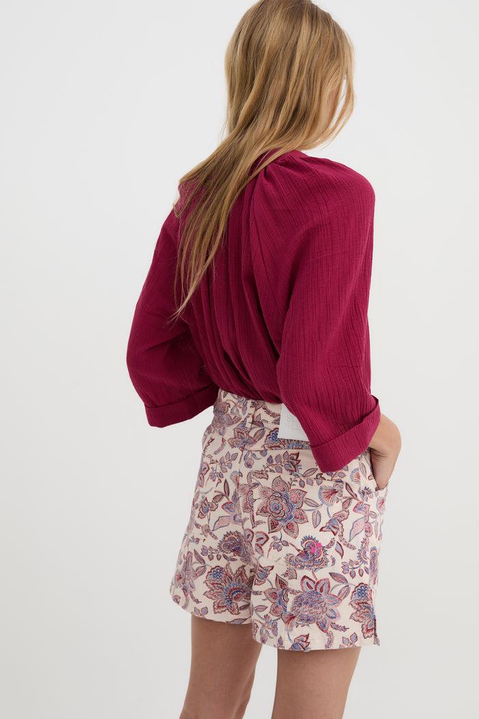 sophie and lucie BLUSA MOLLI ARRUGUILLA CEREZA Rebajas online