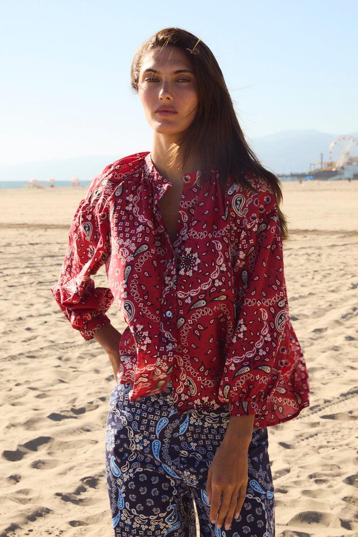 sophie and lucie BLUSA VENICE BANDANA ROJO Envío gratis
