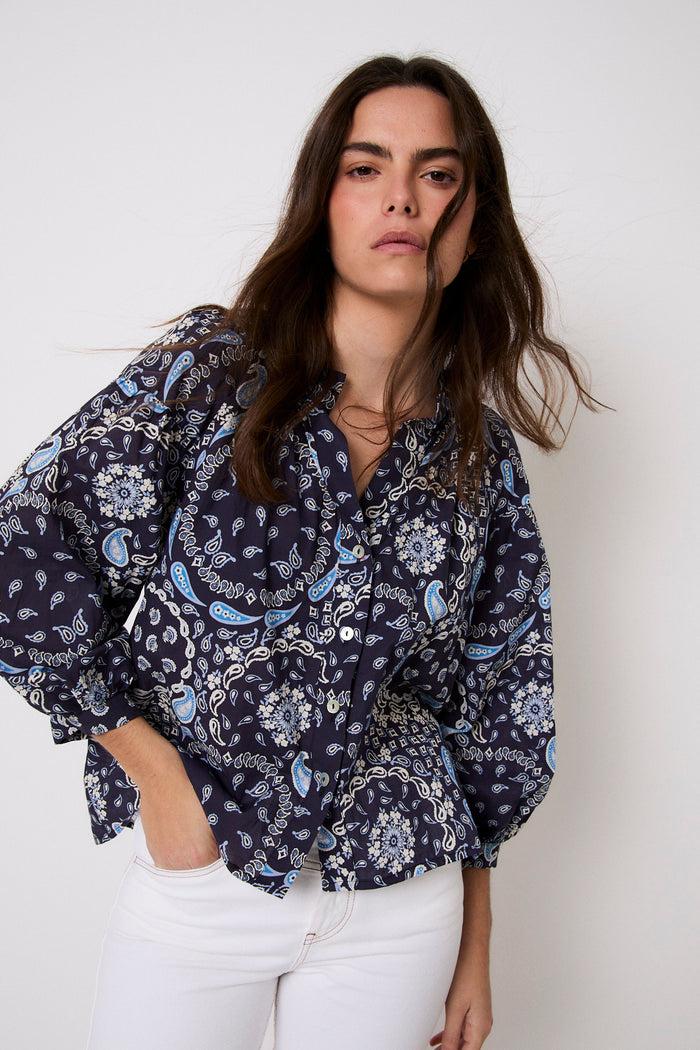 sophie and lucie BLUSA VENICE BANDANA AZUL Precio de fábrica