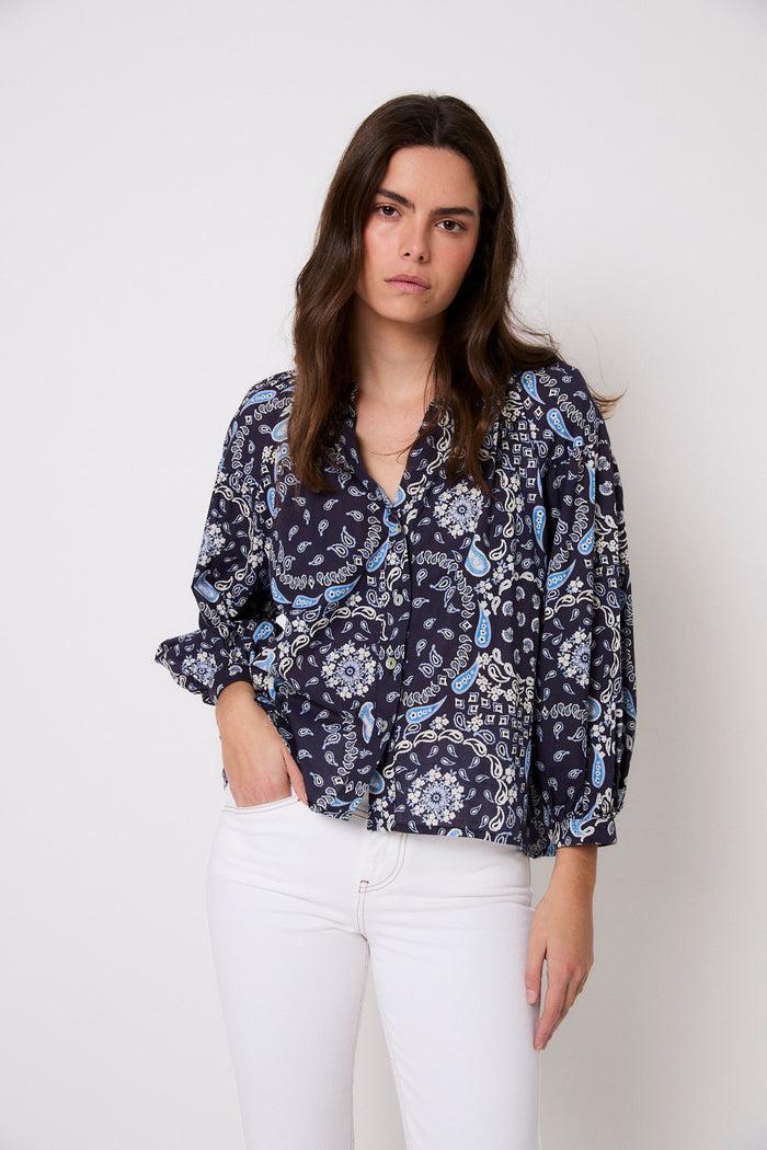 sophie and lucie BLUSA VENICE BANDANA AZUL Precio de fábrica