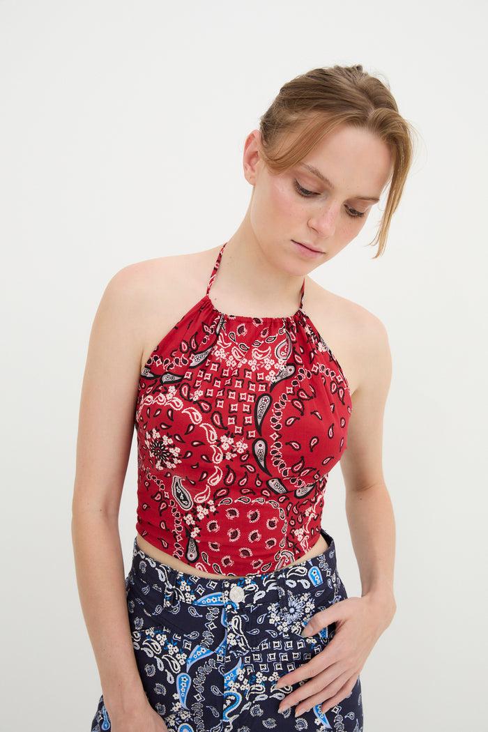 sophie and lucie TOP CINDY BANDANA ROJO Oferta especial de fábrica