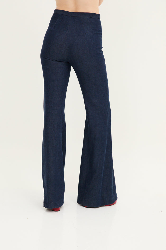 sophie and lucie PANTALÓN ICON TENCEL AZUL Última moda