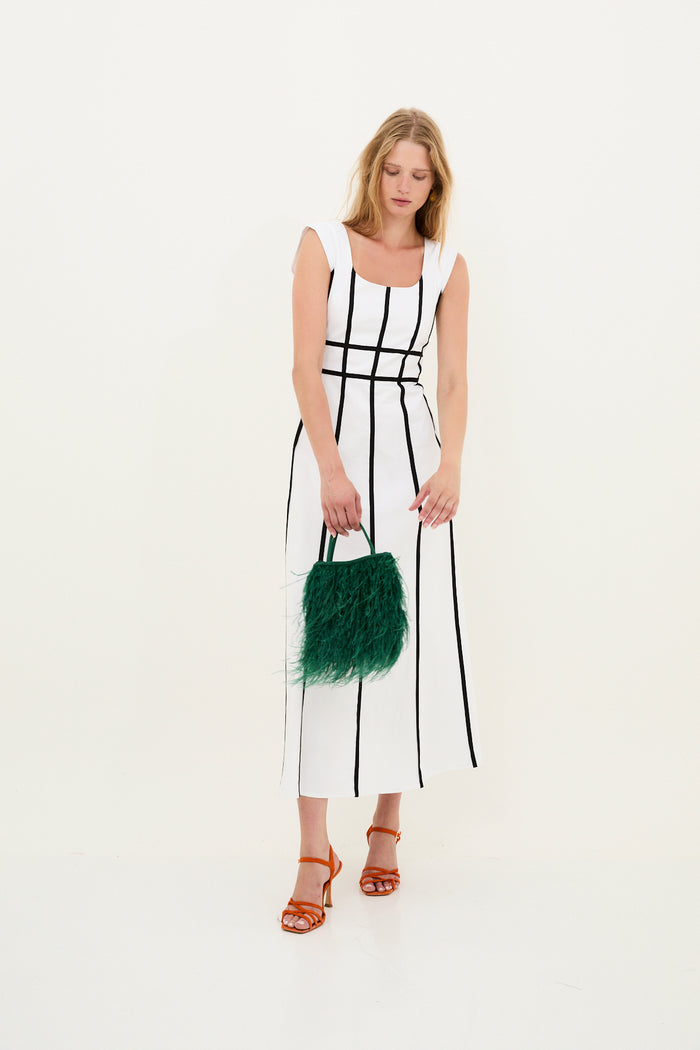 sophie and lucie VESTIDO CINTAS ALGODON BLANCO Ofertas especiales