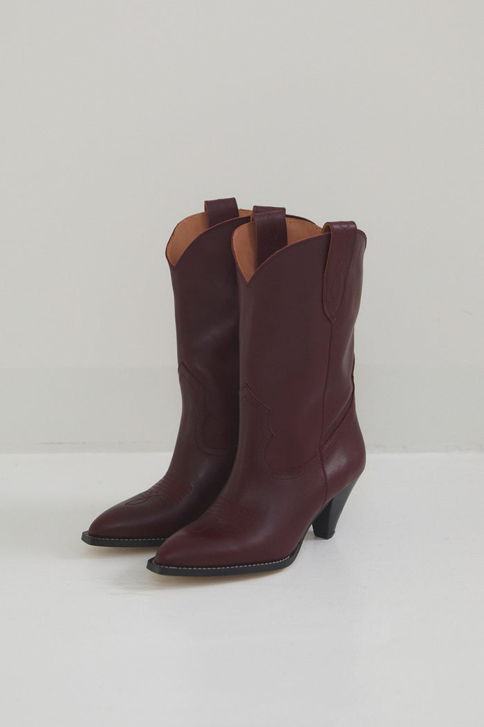 sophie and lucie BOTÍN COWBOY BURDEOS En oferta