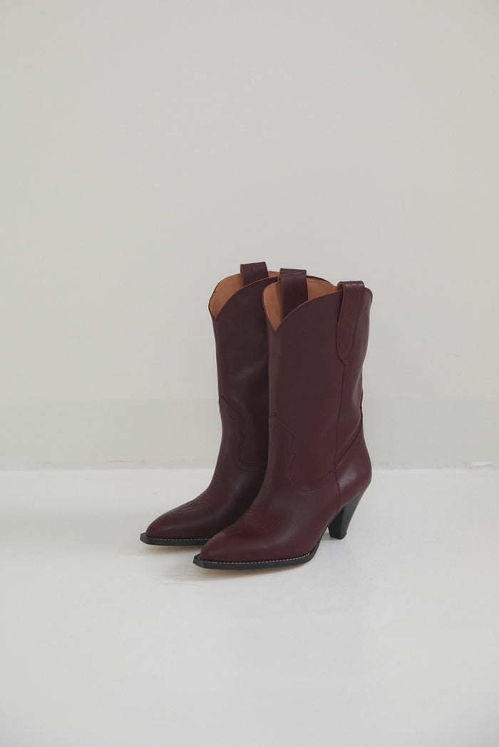 sophie and lucie BOTÍN COWBOY BURDEOS En oferta
