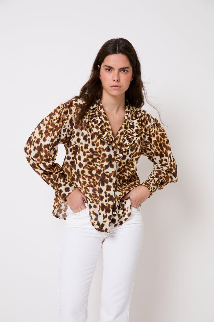 sophie and lucie BLUSA MARIBEL MANCHA MARRÓN Liquidación