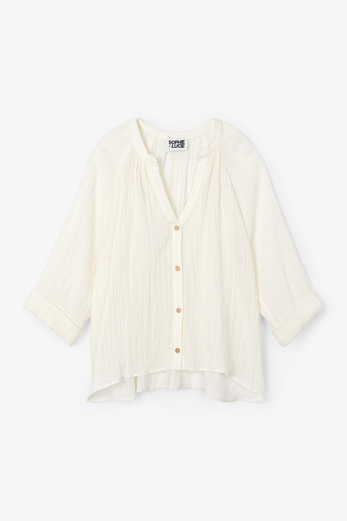sophie and lucie BLUSA MOLLI ARRUGUILLA CRUDO