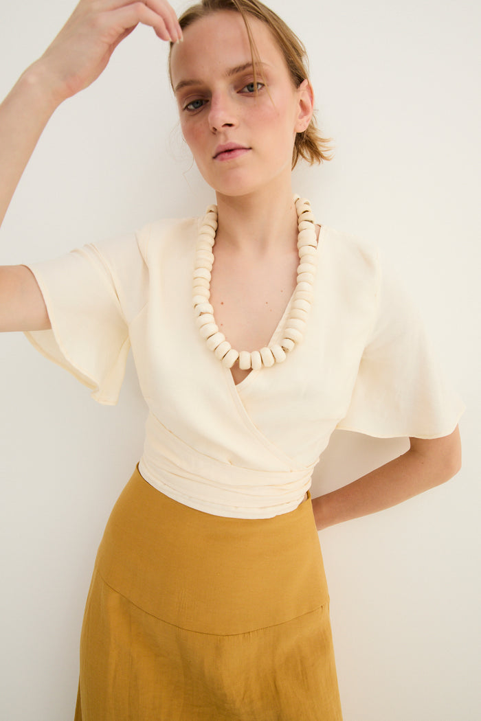 sophie and lucie BLUSA ABANICO JADE CRUDO Envío gratis