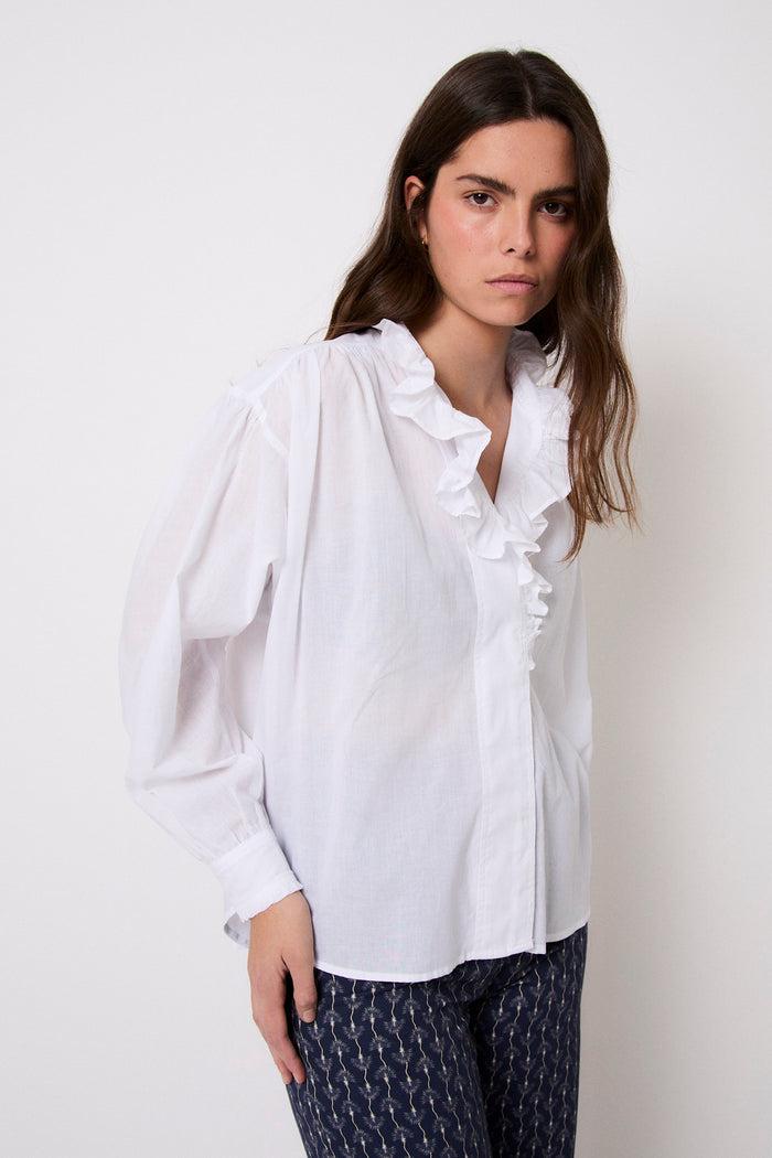 sophie and lucie BLUSA MARIBEL VOILE BLANCO