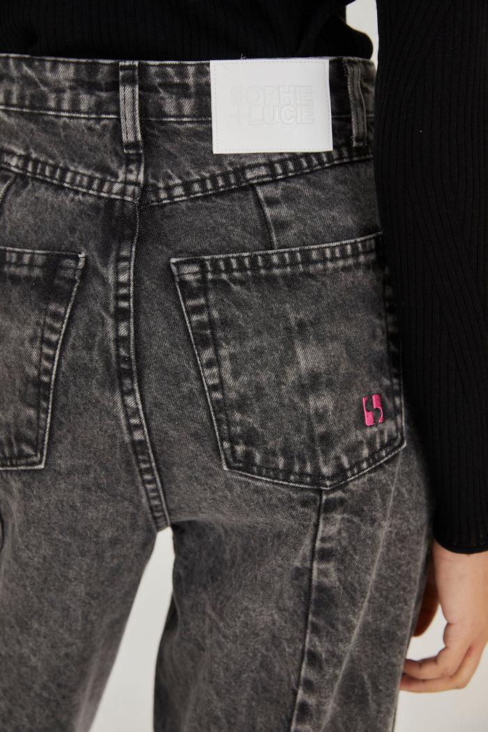 sophie and lucie JEANS LUCCI TACHAS GRIS BLEACH Tienda de fábrica