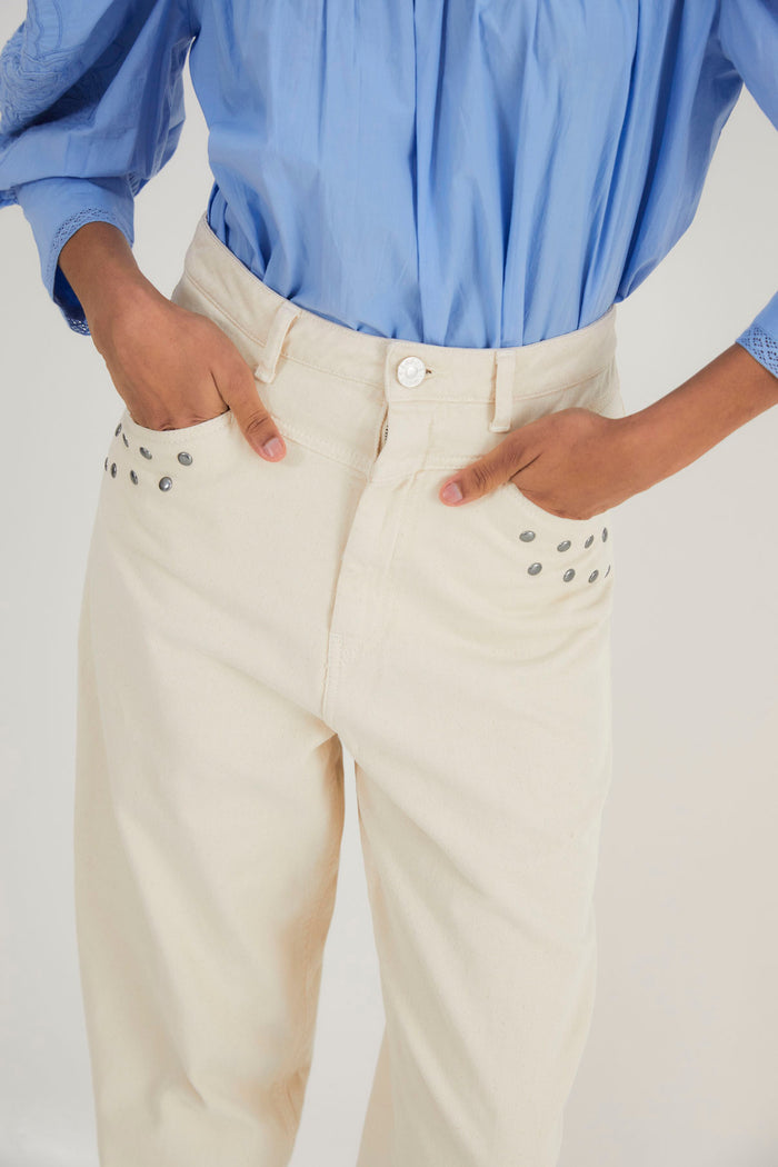 sophie and lucie JEANS LUCCI TACHAS CRUDO Precios de Black Friday