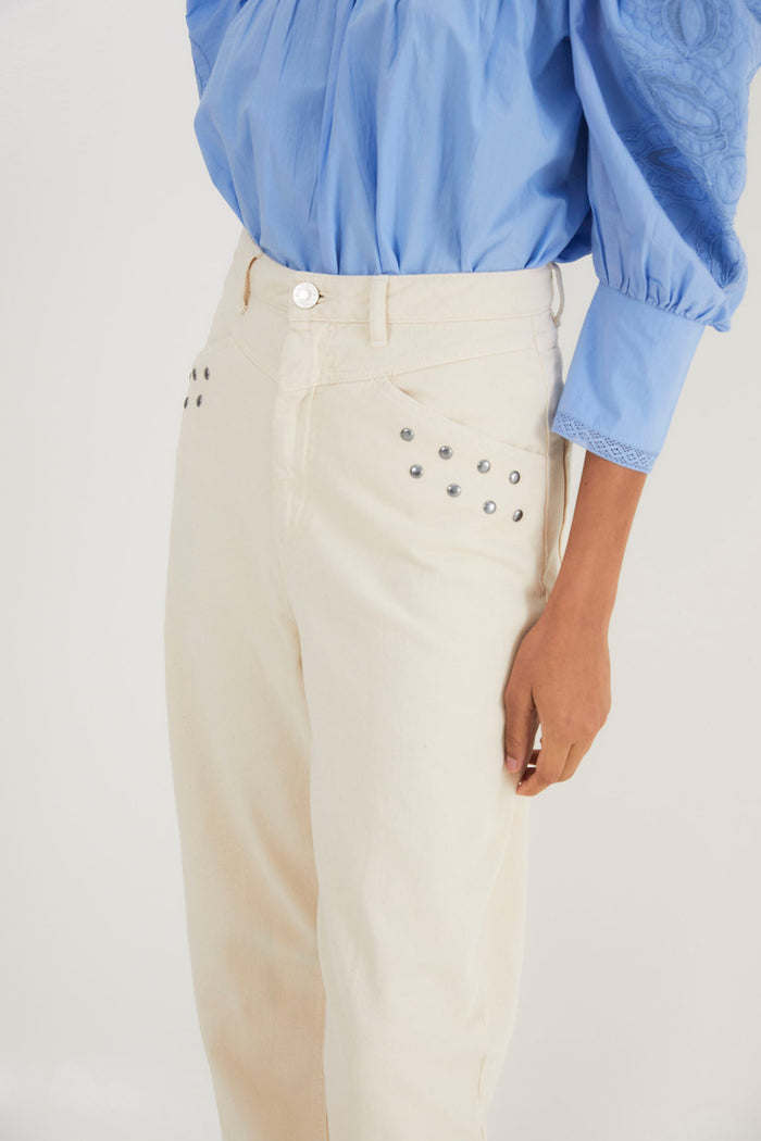 sophie and lucie JEANS LUCCI TACHAS CRUDO Precios de Black Friday