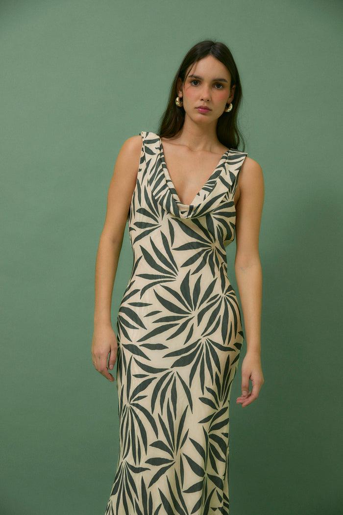 sophie and lucie VESTIDO IDRA HOJAS VERDE Rebajas online