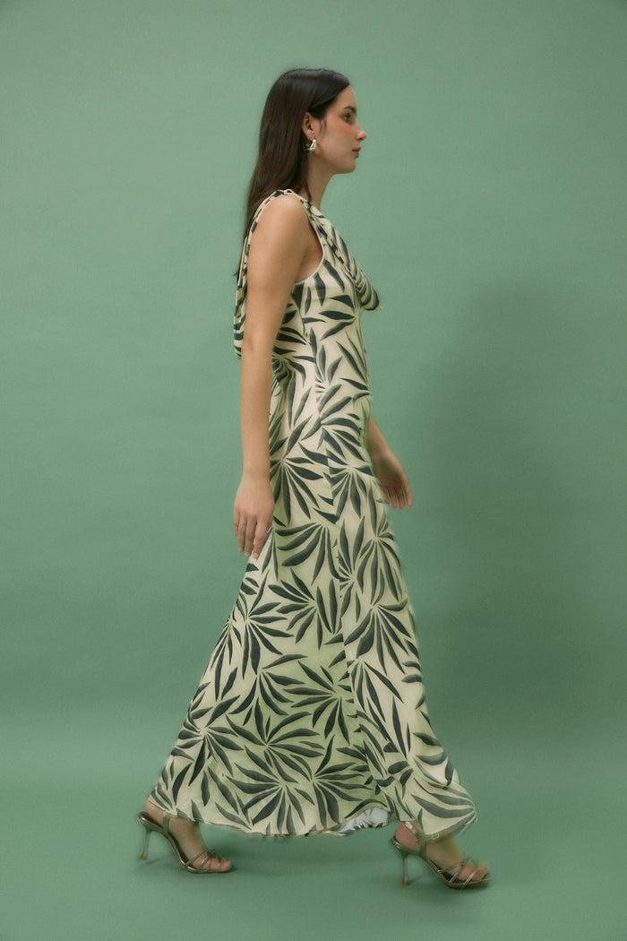 sophie and lucie VESTIDO IDRA HOJAS VERDE Rebajas online