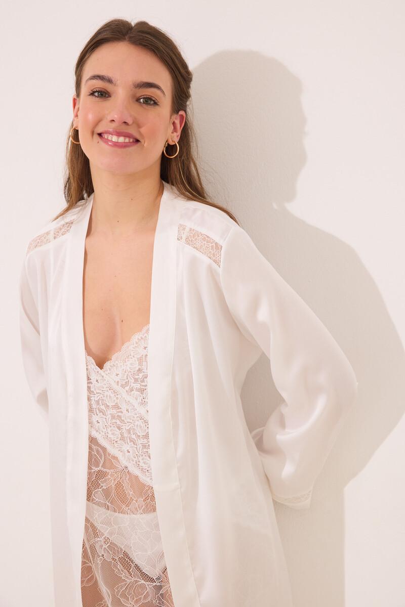 women'secret Bata midi satén blanca Rebajas
