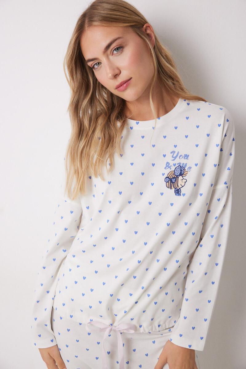 women'secret Pijama largo 100% algodón corazones En oferta