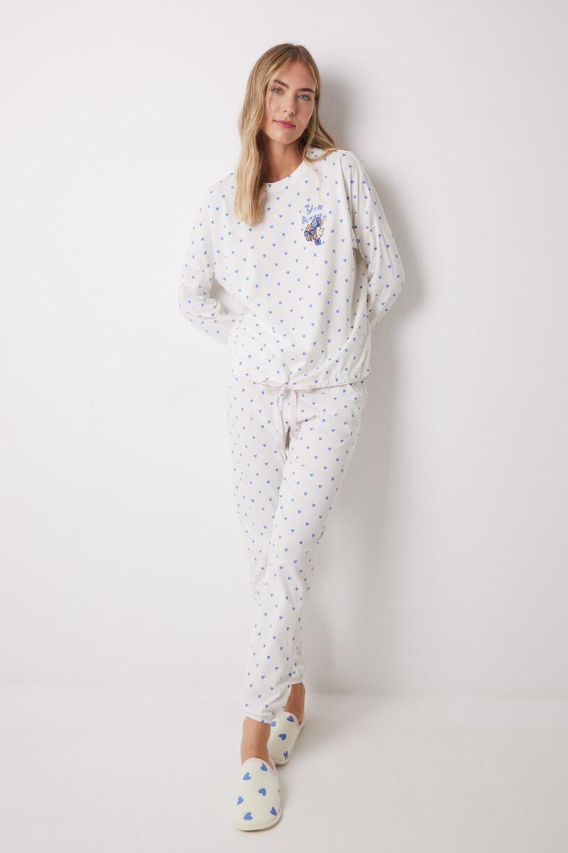 women'secret Pijama largo 100% algodón corazones En oferta