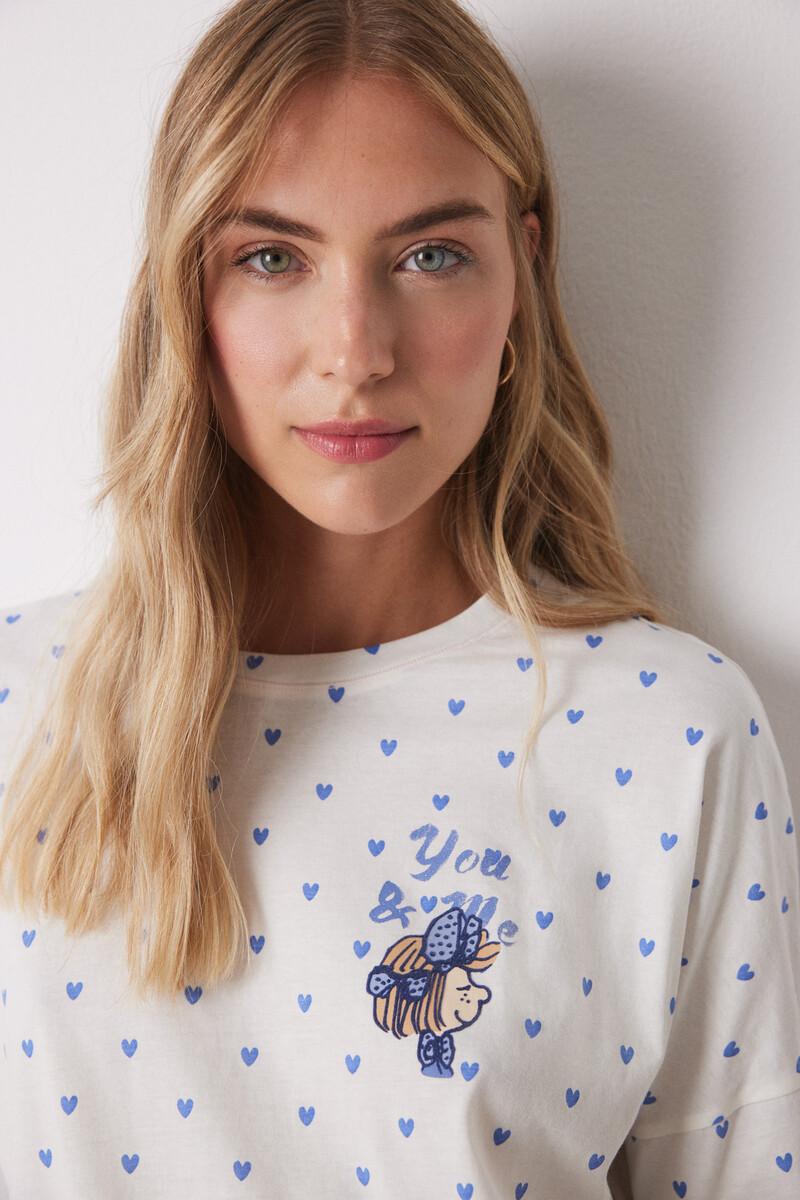 women'secret Pijama largo 100% algodón corazones En oferta
