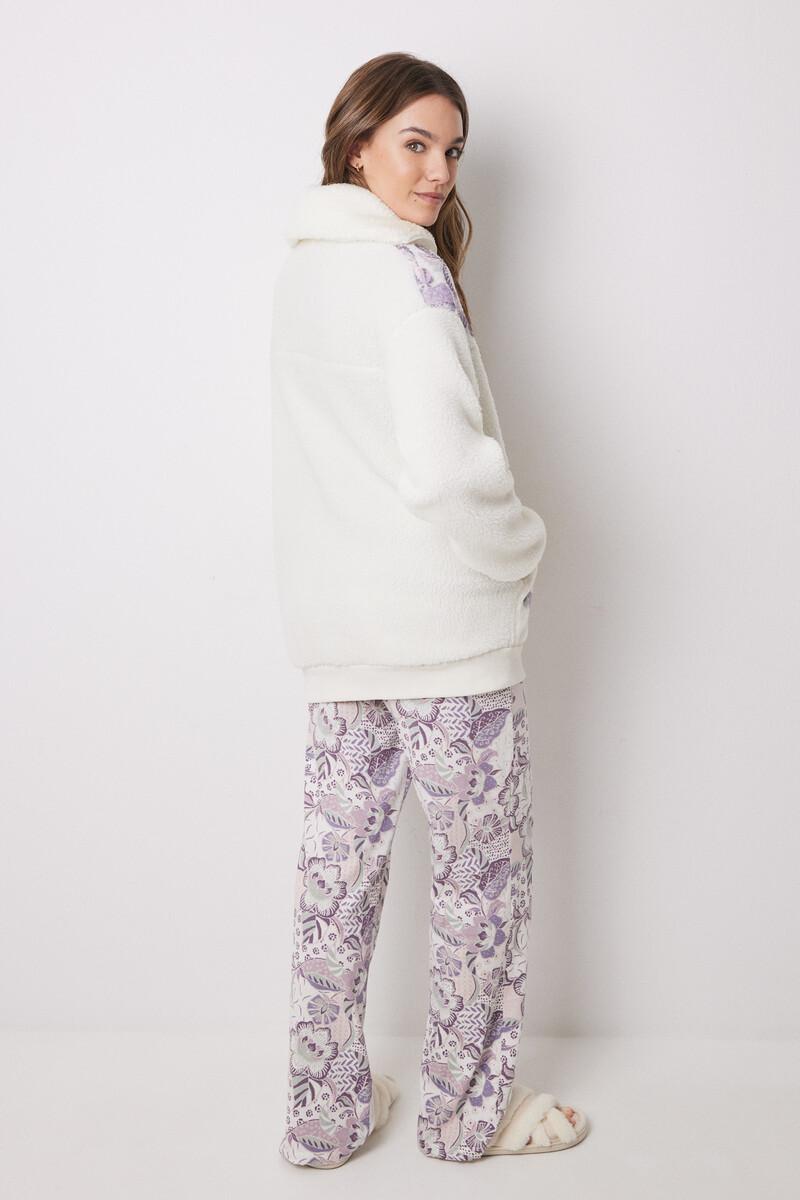 women'secret Bata corta borreguito blanco flores Gran oferta
