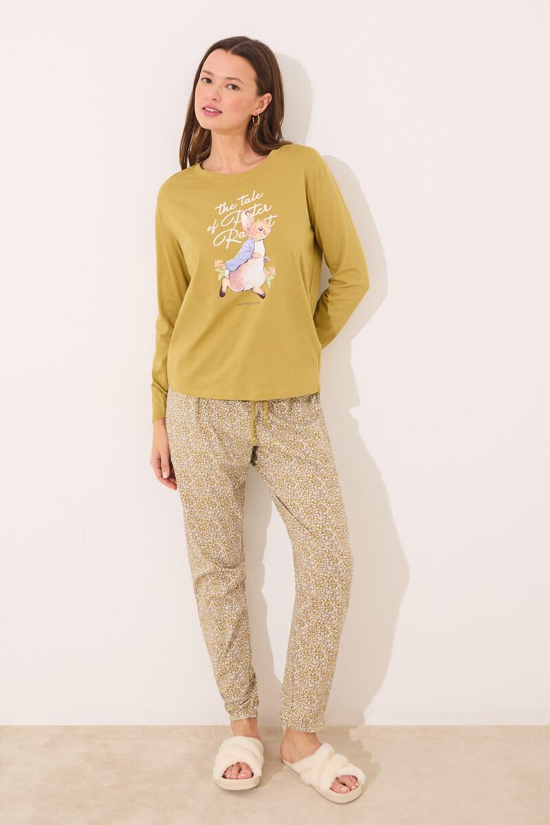 women'secret Pijama largo 100% algodón print "Peter Rabbit" Rebajas baratas