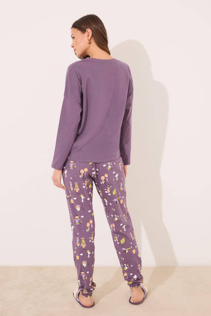 women'secret Pijama largo 100% algodón print Snoopy Rebajas de fábrica