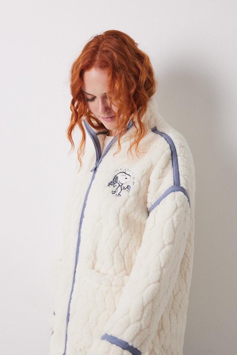 women'secret Bata corta borreguito blanco Snoopy Ventas relámpago