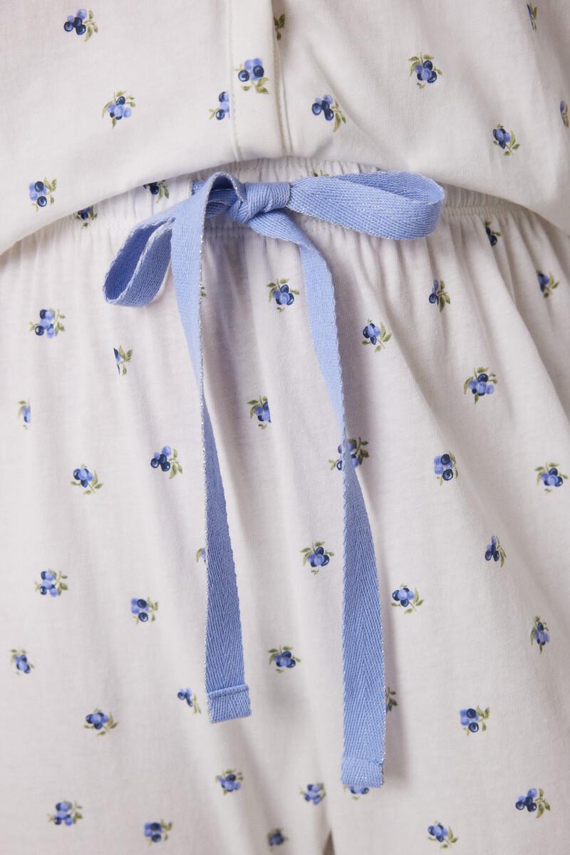 women'secret Pijama largo 100% algodón blanco flores Tienda