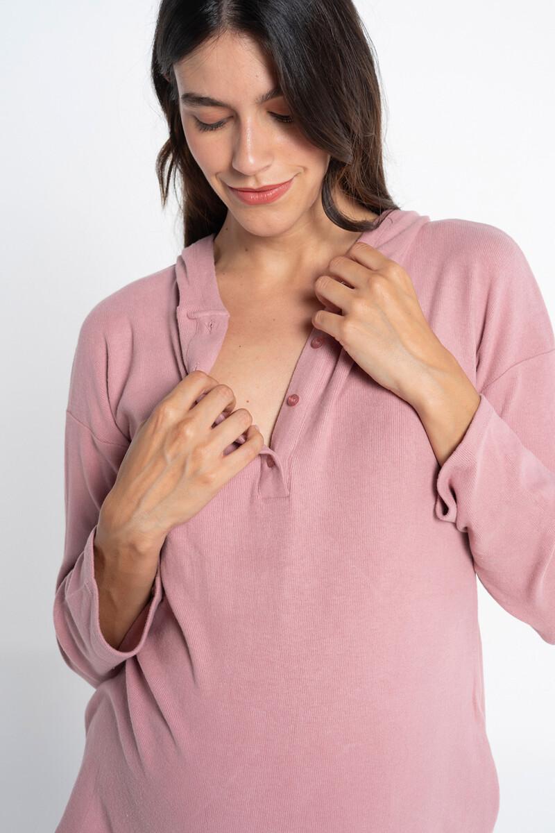 women'secret Pijama largo premamá de canalé con capucha Rebajas top