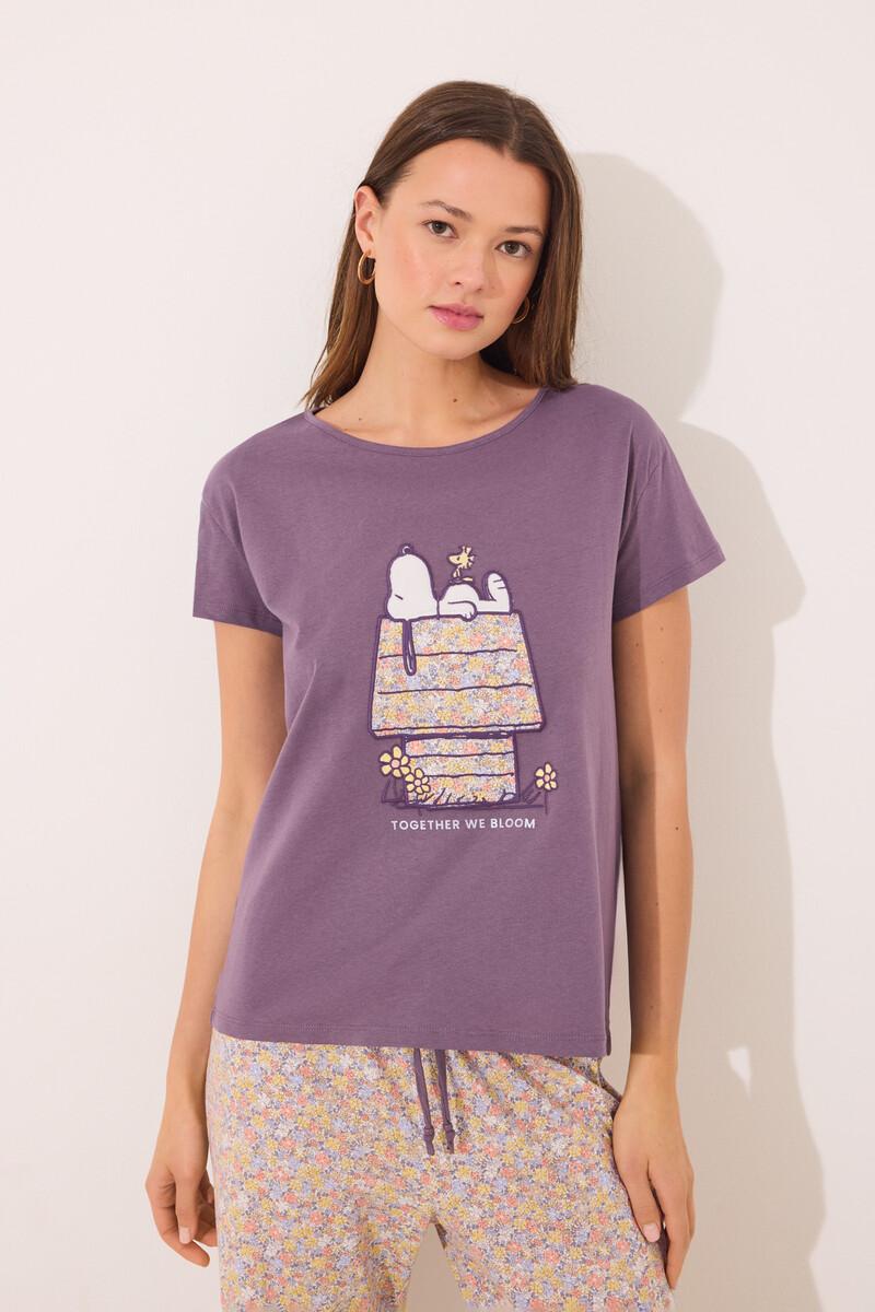 women'secret Pijama manga corta 100% algodón print Snoopy Últimos 3 días