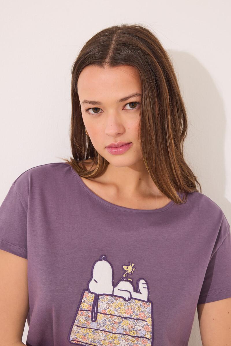 women'secret Pijama manga corta 100% algodón print Snoopy Últimos 3 días