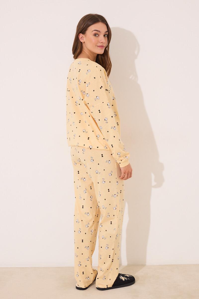 women'secret Pijama largo algodón Snoopy amarillo Precio de fábrica