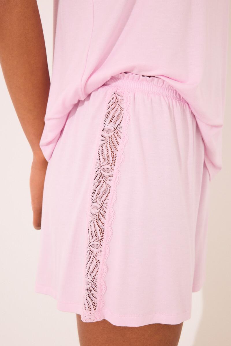 women'secret Pijama corto viscosa rosa Ahorra y exporta
