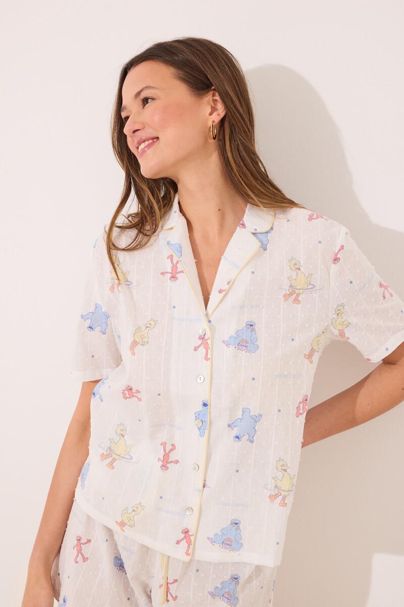 women'secret Pijama camisero corto "Barrio Sésamo" Libre de impuestos
