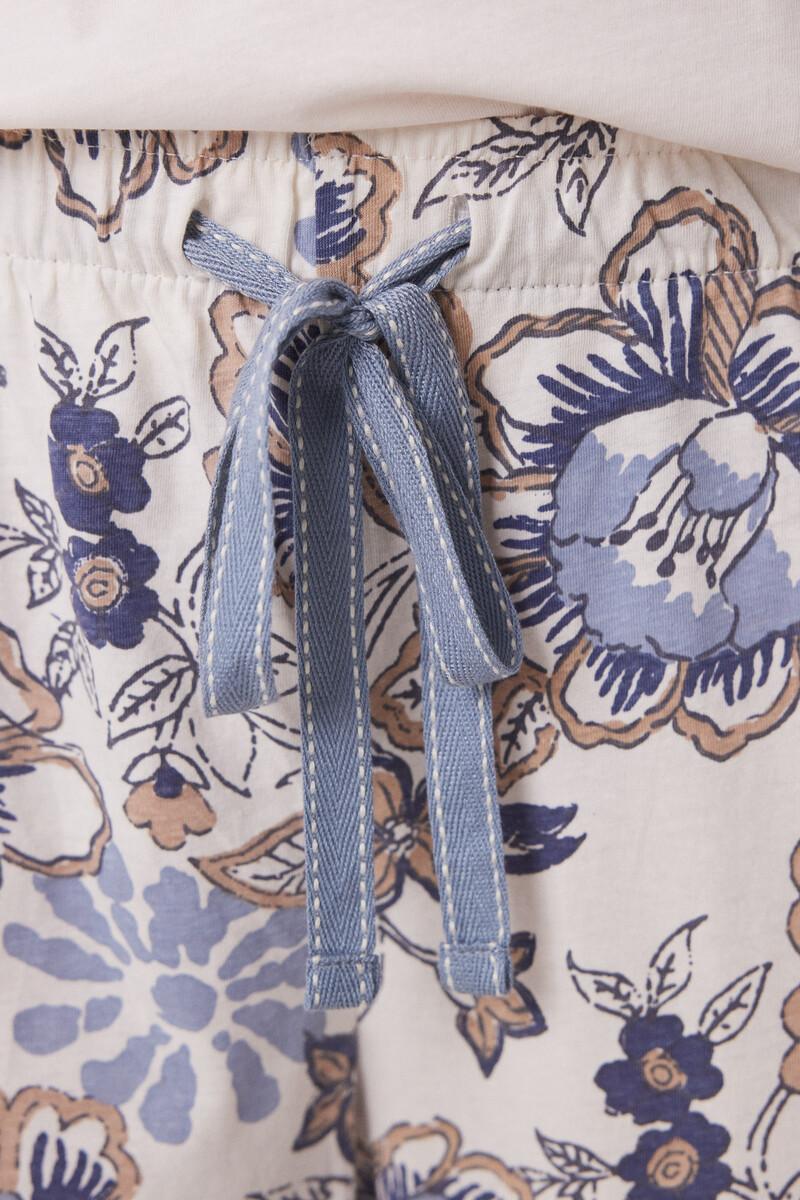 women'secret Pantalón largo carrot 100% algodón flores Última moda