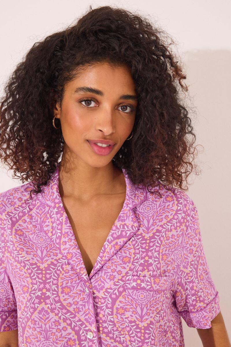women'secret Pijama camisero viscosa estampado boho Ofertas especiales