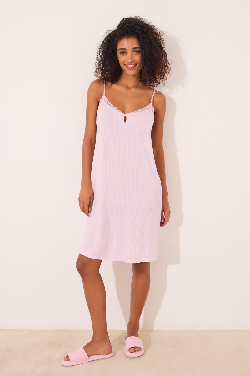 women'secret Camisón corto viscosa rosa Precio ultrabajo